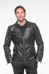 Steve McQueen Dennis 3 Leather Jacket Black Men